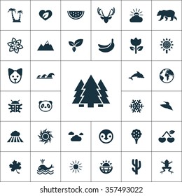 nature icons universal set for web and mobile
