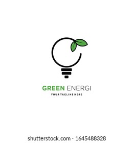Nature Idea bulb and leaf logo template, Green Inspiration logo designs vector, Wheat Idea logo template	