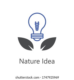 Nature idea icon. Vector illustration. Flat icon