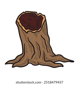 Nature Illustration Colored - Wood-03