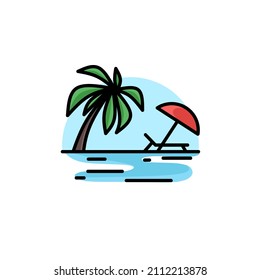 Nature illustration icon vector in vintage style