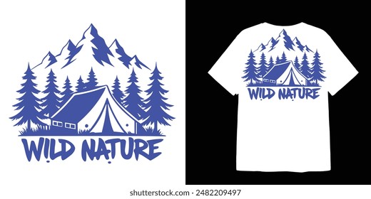 nature illustration for t shirt design