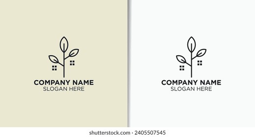 concepto de diseño de logotipo de la industria de la naturaleza, inspiración de logotipo de hoja