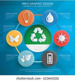 Nature info graphics design,clean vector