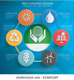 Nature info graphics design,clean vector