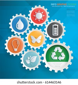 Nature info graphics design,clean vector