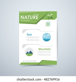 Nature Infographic, Brochures Cover Template Layout. Vector illustration