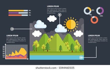 nature infographic template icons