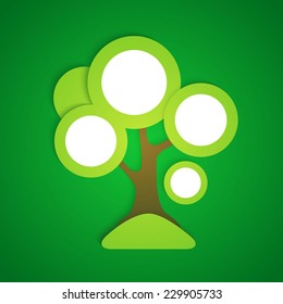 Nature infographic. Tree for your business presentation. Vector illustration