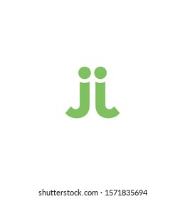Nature initial letter jj or u logo concept design vector Template