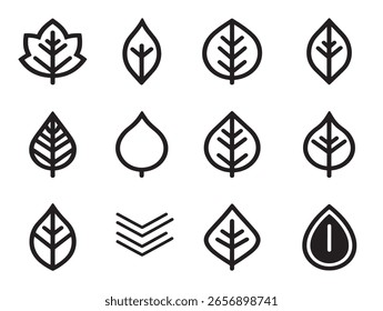 Paquete de iconos de entorno inspirado en Naturaleza para diseño