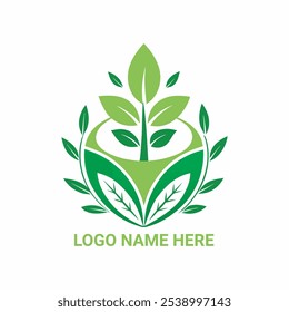 Nature Inspired Herbal Logo Illustration