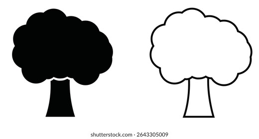 Nature inspired logo showcasing a black and white tree design reflecting simplicity and elegance for branding purposes