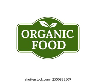 Nature inspired logotype with a green leaf icon, ideal for promoting farm fresh, healthy products with an eco friendly focus on quality and wellness.