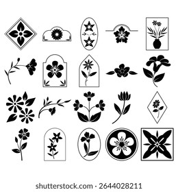 Nature Inspired Minimalist Flower Template Elegant Decorate Design
