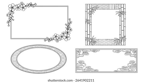 Nature Inspired Ornamental Frames for Decoration and Artistic Projects