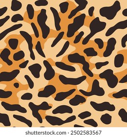 nature inspired tiger print pattern in color of yellow, brown and amber