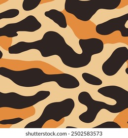 nature inspired tiger print pattern in color of brown and amber