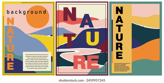 Nature Inspired Vector Poster Set