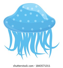 Nature jellyfish icon. Cartoon of nature jellyfish vector icon for web design isolated on white background