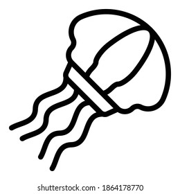 Nature jellyfish icon. Outline nature jellyfish vector icon for web design isolated on white background