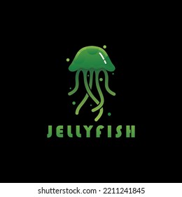 Nature Jellyfish logo design concept.