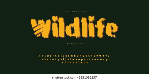 Nature Jungle Wildlife Font Alphabet 