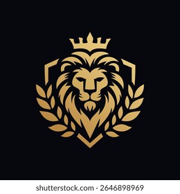 The Nature King . A lion crowned with leaves, symbolizing a ruler who leads with natural wisdom and harmony.