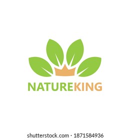 Nature king logo template design