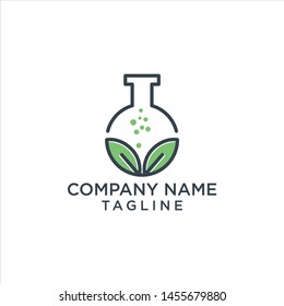 Nature Lab Leaf Health Premium Logo Illustration Vector Icon