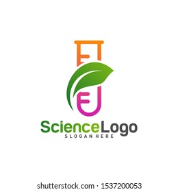 
Nature Lab Logo Design Concept Vector. Creative Lab with leaf Logo Template. Icon Symbol