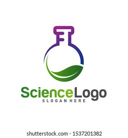 
Nature Lab Logo Design Concept Vector. Creative Lab with leaf Logo Template. Icon Symbol