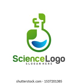 
Nature Lab Logo Design Concept Vector. Creative Lab with leaf Logo Template. Icon Symbol