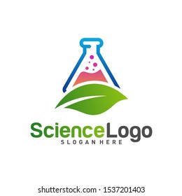 
Nature Lab Logo Design Concept Vector. Creative Lab with leaf Logo Template. Icon Symbol