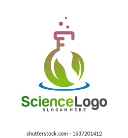 
Nature Lab Logo Design Concept Vector. Creative Lab with leaf Logo Template. Icon Symbol