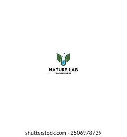 Nature Lab Logo Design Concept Vector