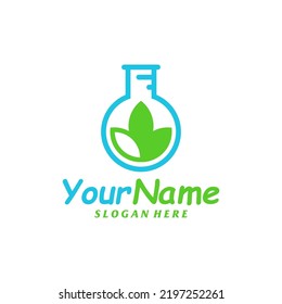 Nature Lab Logo Design Template. Science lab logo concept vector. Creative Icon Symbol