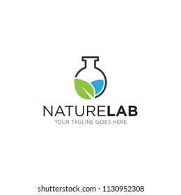 nature lab logo, icon, symbol design template