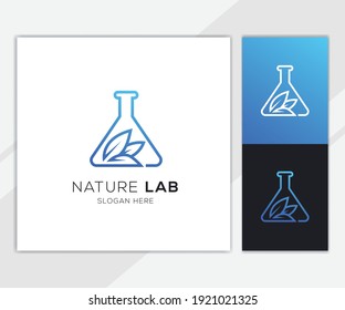 Plantilla de logotipo de laboratorio natural adecuada para la empresa científica