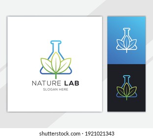 Nature lab logo template suitable for scientist company