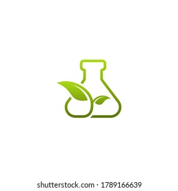 Plantilla de logotipo de vectores de laboratorio de naturalización