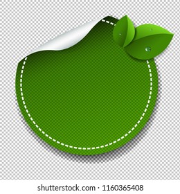Nature Label Isolated Transparent Background With Gradient Mesh, Vector Illustration