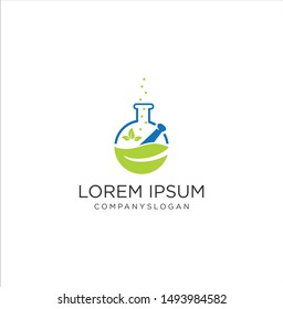 Nature Laboratory Logo Designs Vector. Medical Herbal Logo Design Nature Leaf Organic. Pharmacy Logo Icon Design Vector Stock. Ayurveda Logo  Icon . 