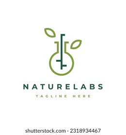 Nature Labs Logo Design Vector