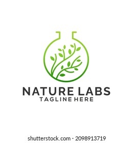 Nature labs simple logo design
