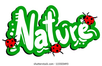 Nature ladybug message
