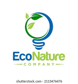 Logo-Design für Naturlampe, Vektorgrafik-Vorlage