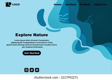 Nature landing design vector illustration