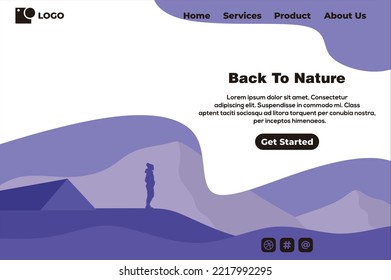 Nature landing design vector illustration