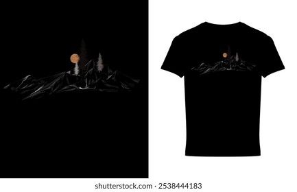 Nature Landscap Vector T-shirt design Illustration